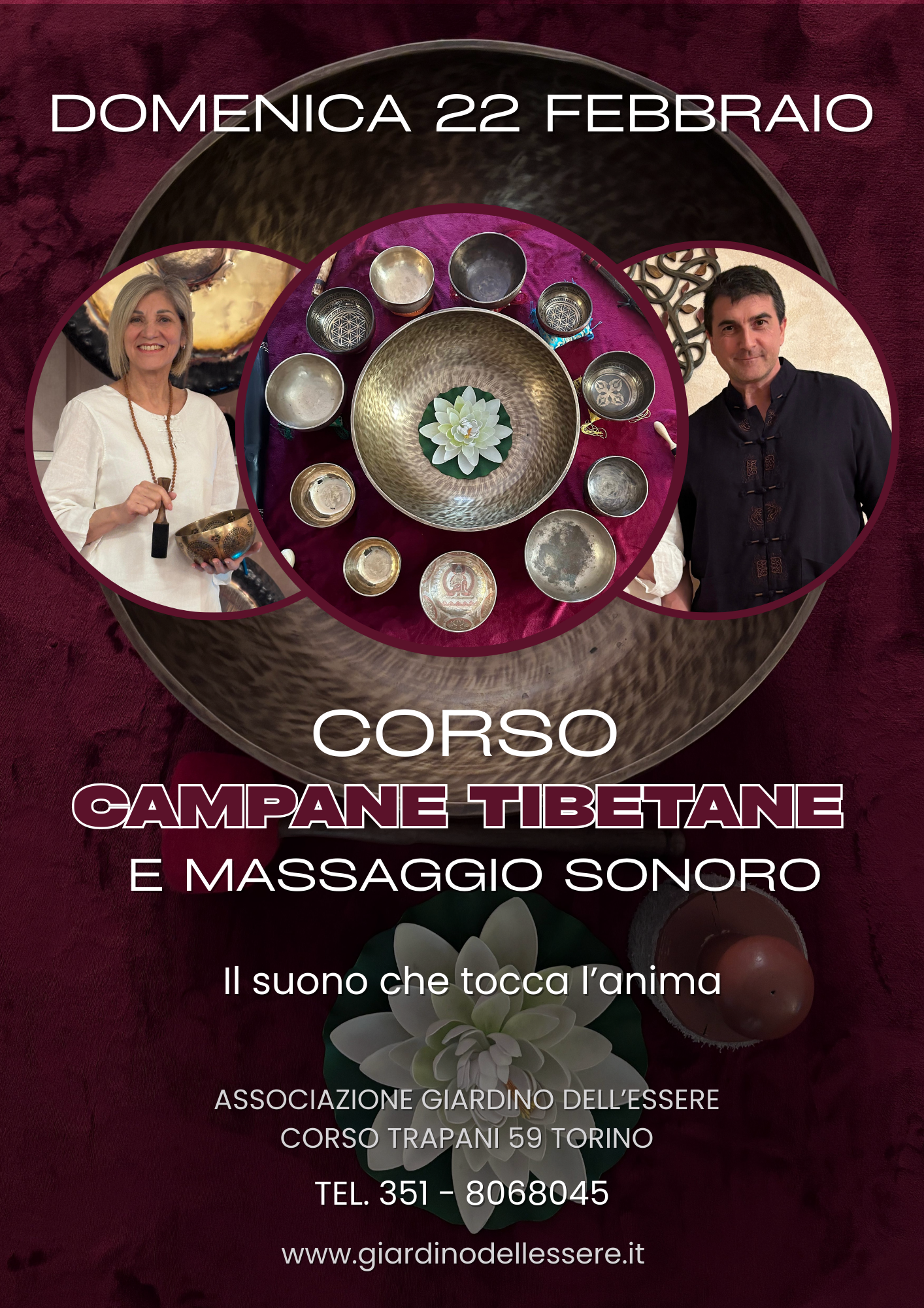 Corso base campane tibetane e massaggio sonoro