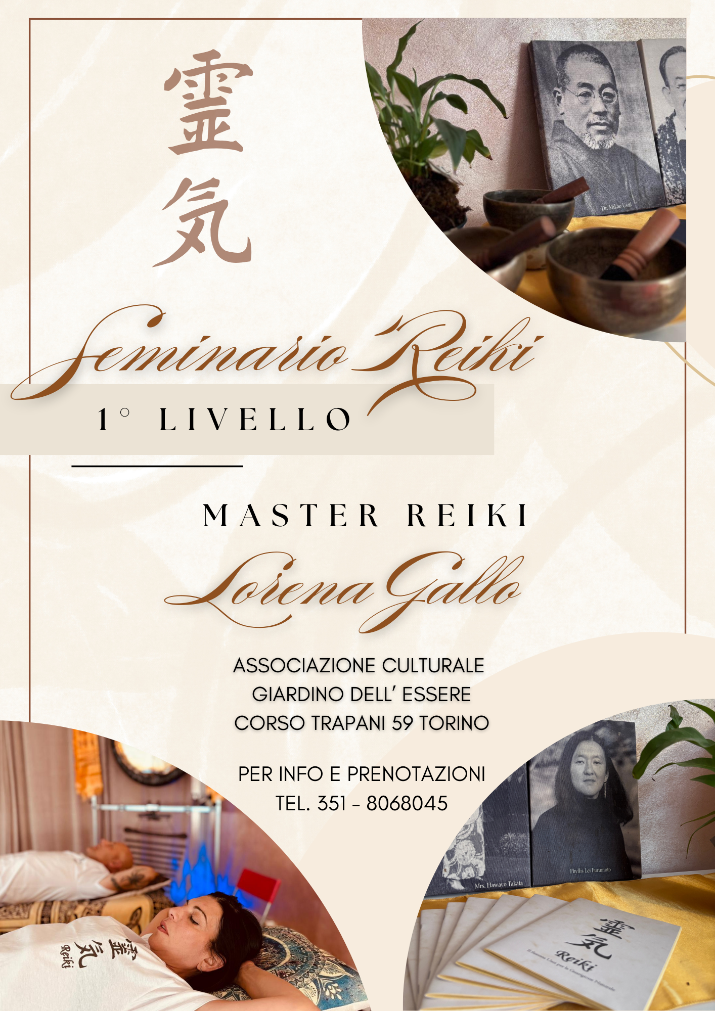Seminario Reiki 1° Livello Metodo Usui