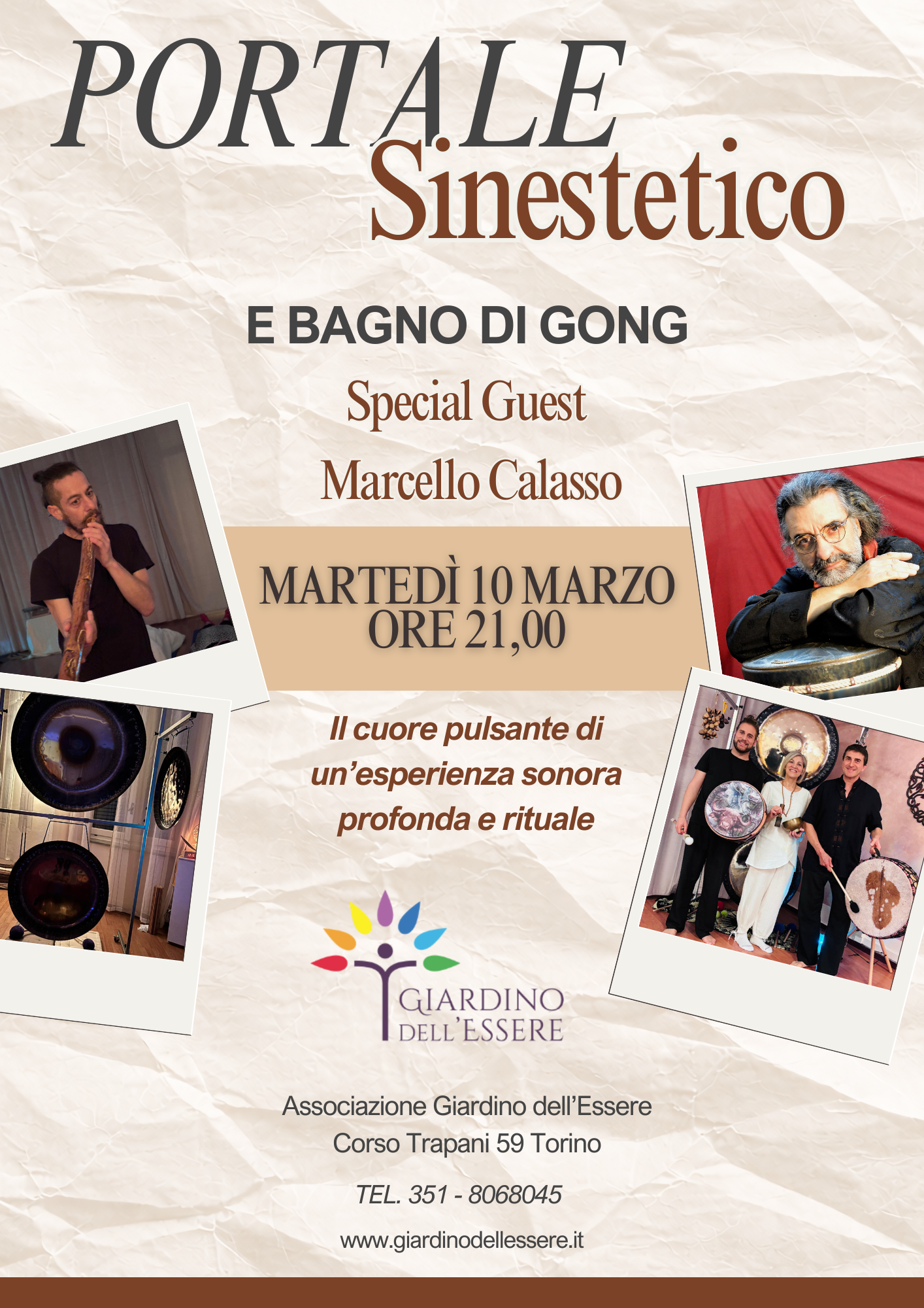 Portale Sinestetico e Bagno di Gong