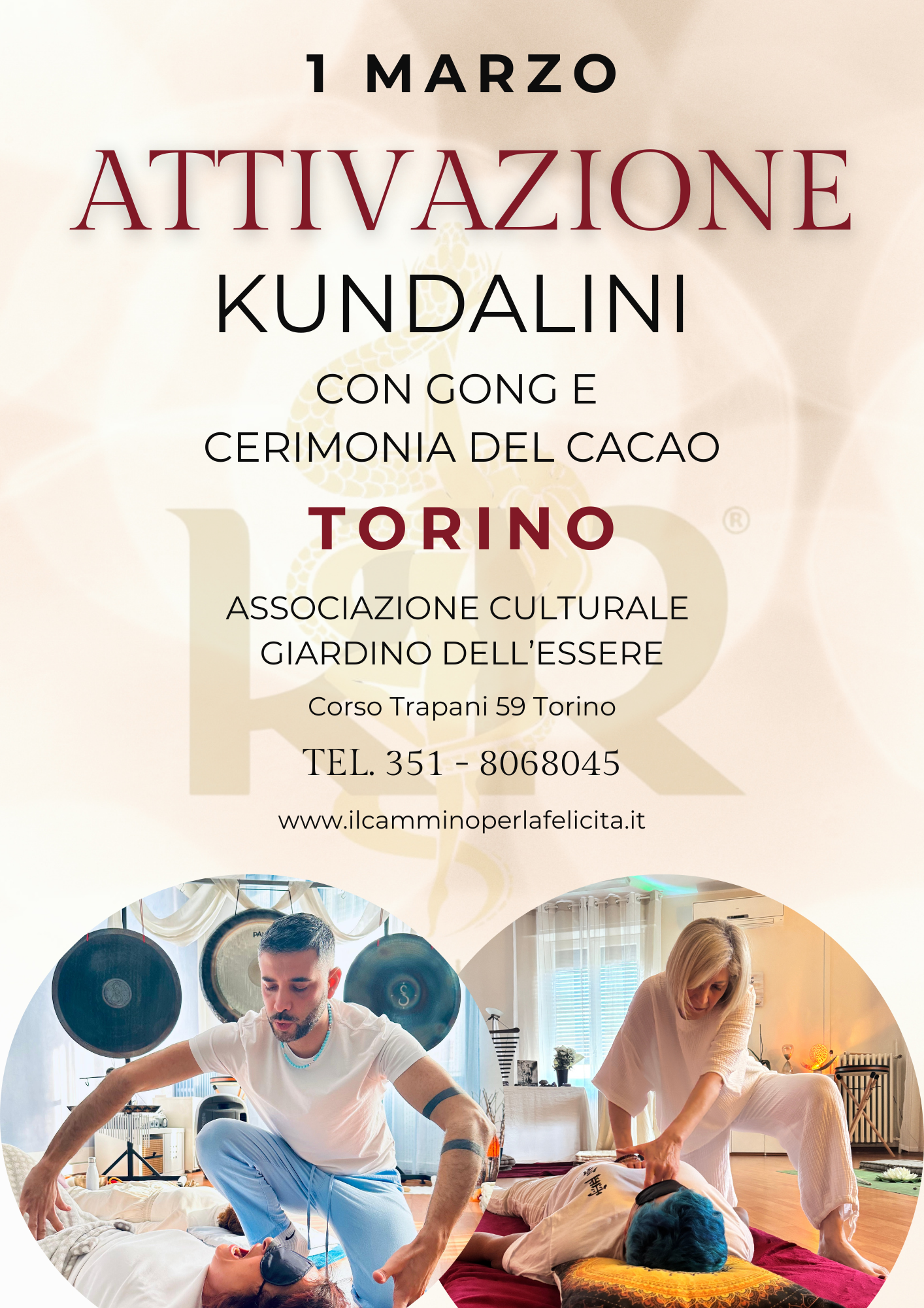 Attivazione kundalini con bagno di gong e cerimonia Cacao