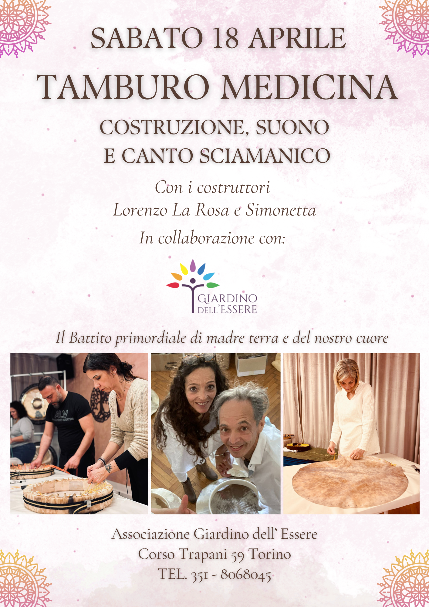 Costruzione del Tamburo Sciamanico Medicina