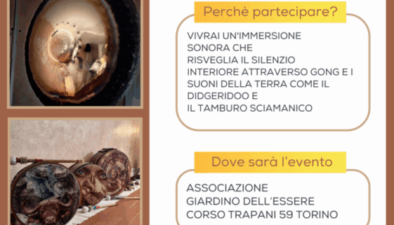 Bagno sonoro con Gong e Suoni della terra