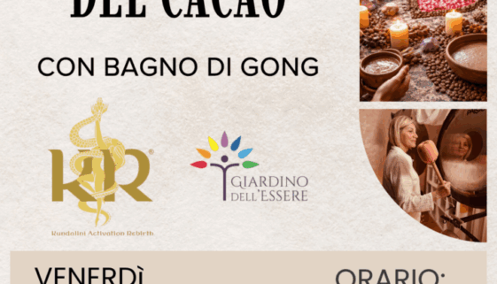 cerimonia cacao bagno di gong