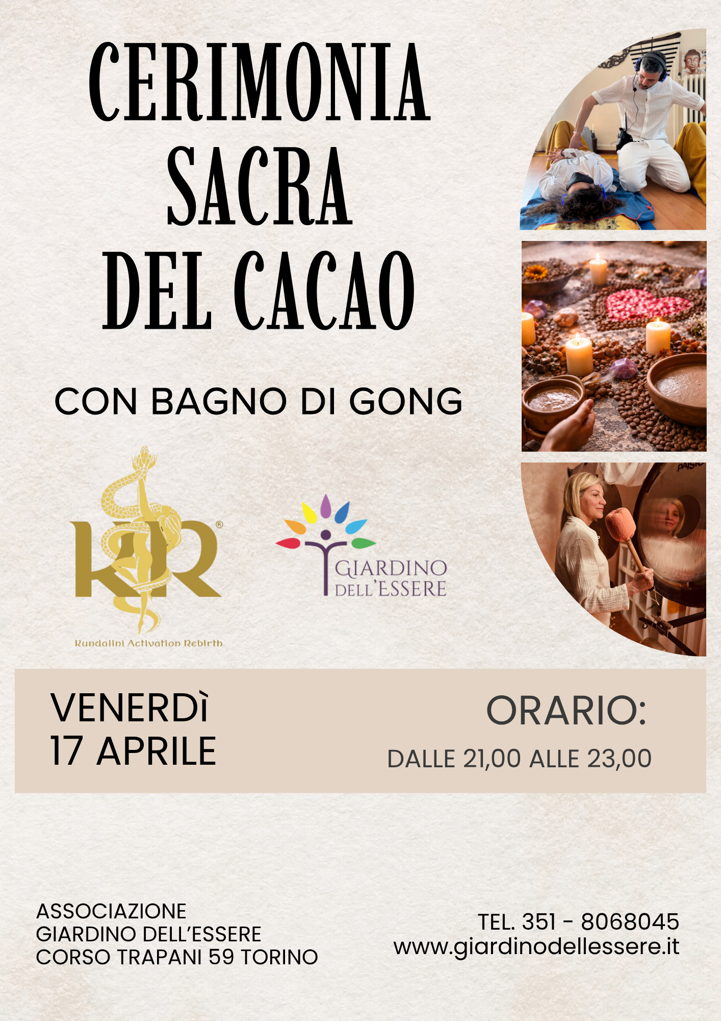 cerimonia cacao bagno di gong