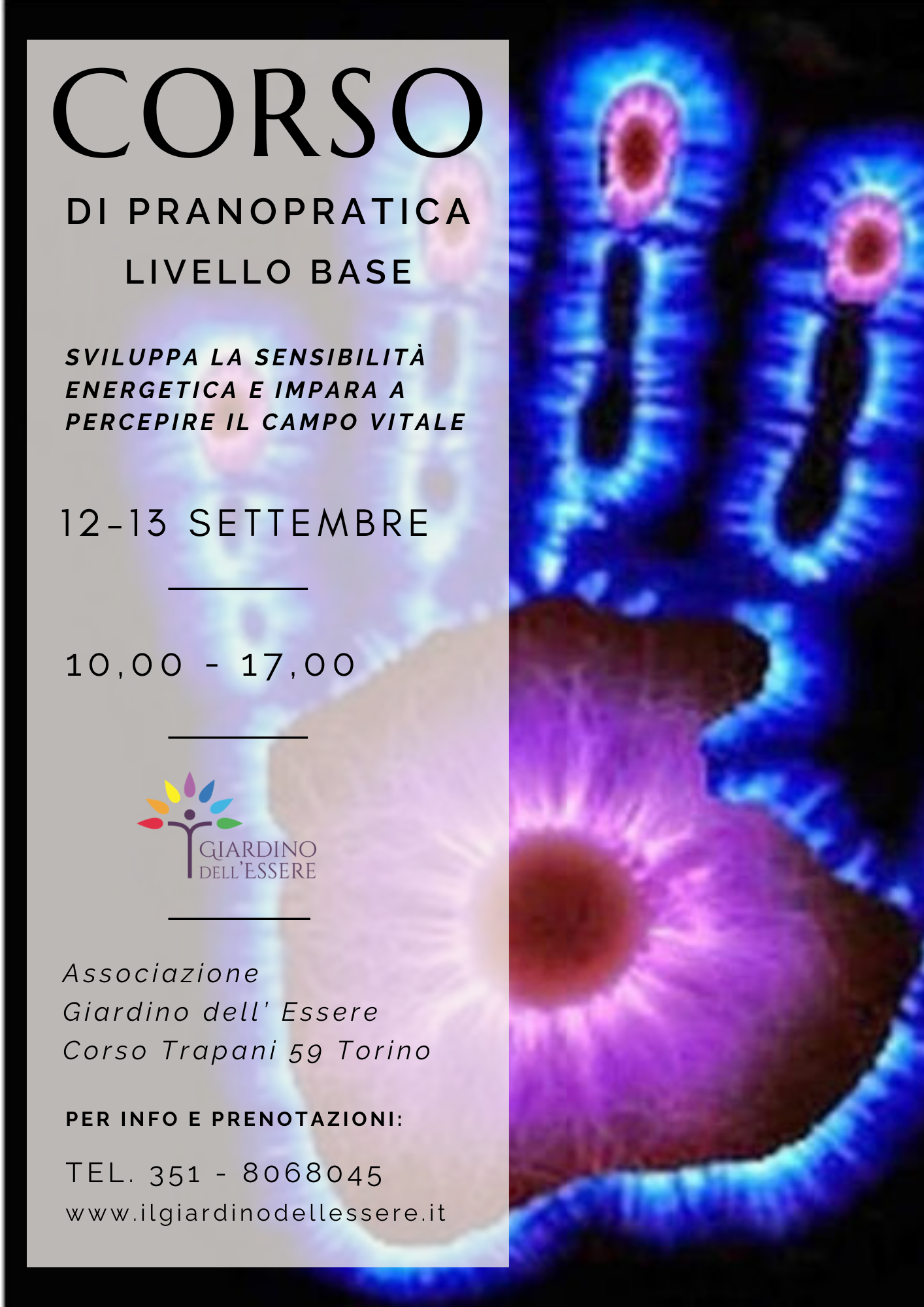 Corso di Pranopratica Base Torino | Sensibilità Energetica
