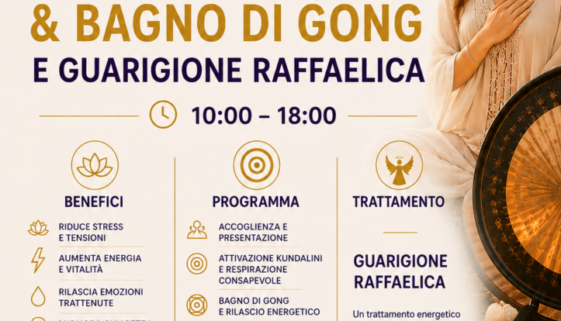 Attivazione Kundalini, Bagno di Gong e Guarigione Raffaelica
