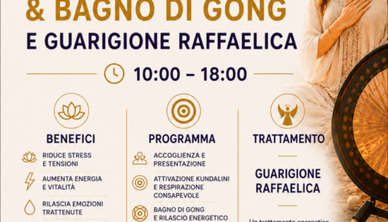 Attivazione Kundalini, Bagno di Gong e Guarigione Raffaelica